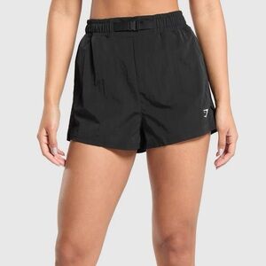 NWT GYMSHARK BUCKLE WAISTED SHORTS IN BLACK